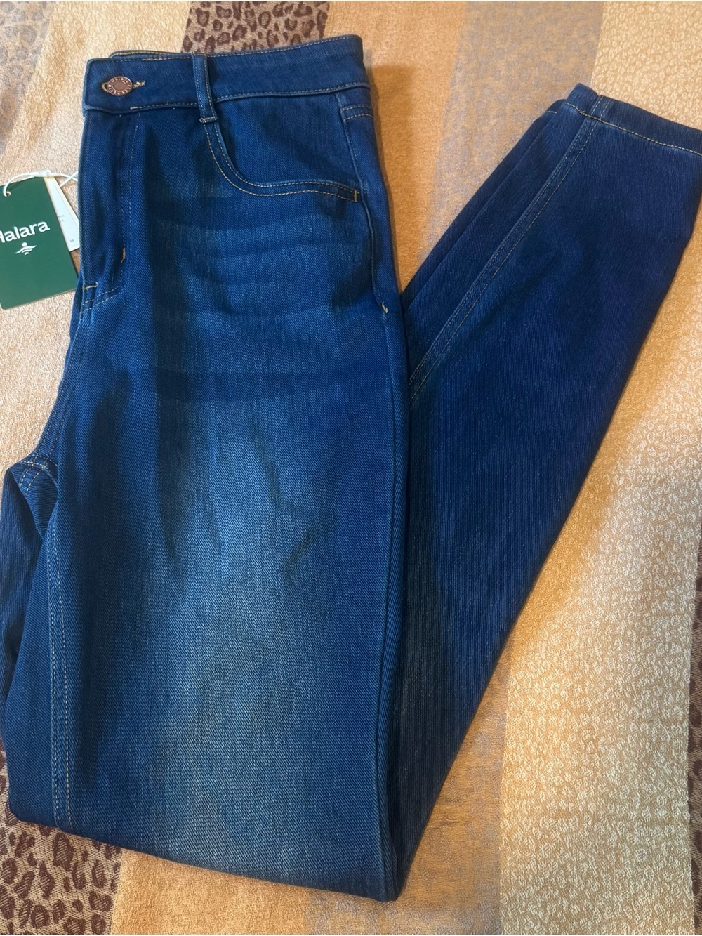 HALARA Dark Blue High-Rise Skinny Jeans